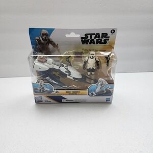 Disney Star Wars Epic World Of Action Mandalorian w/ Speeder Bike Hasbro NEW